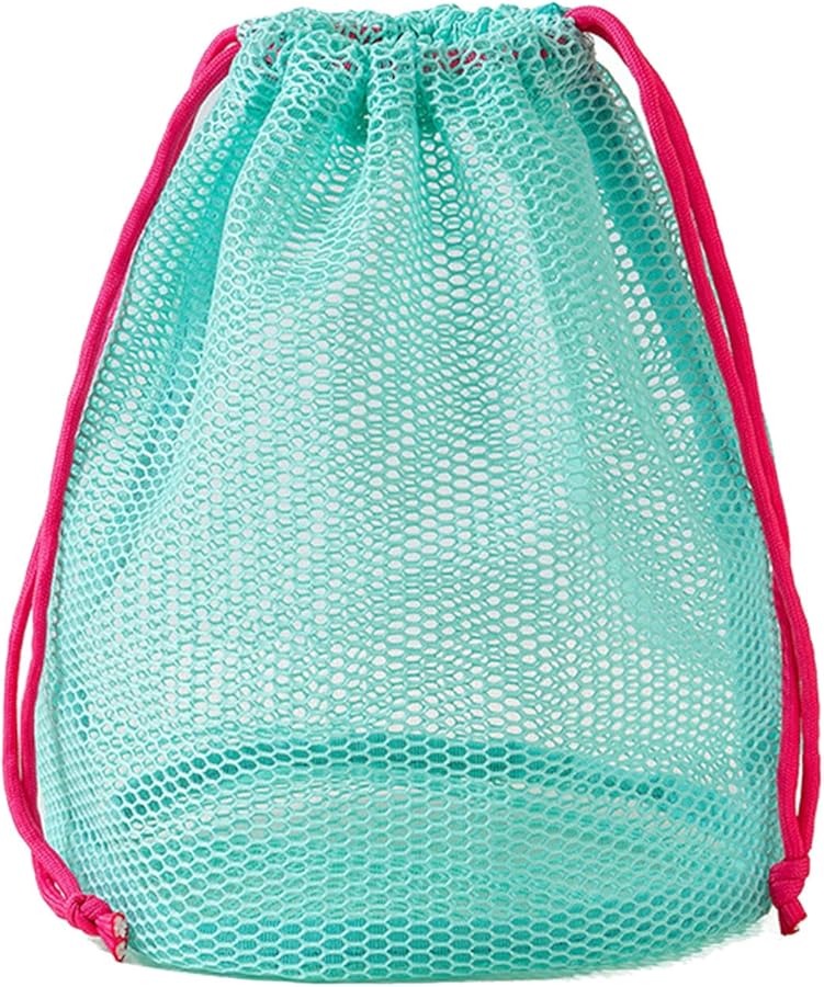 Large Capacity Mesh Swim Bag Adjustable Drawstring Toiletry Organizer Travel Pool Beach - Image 1